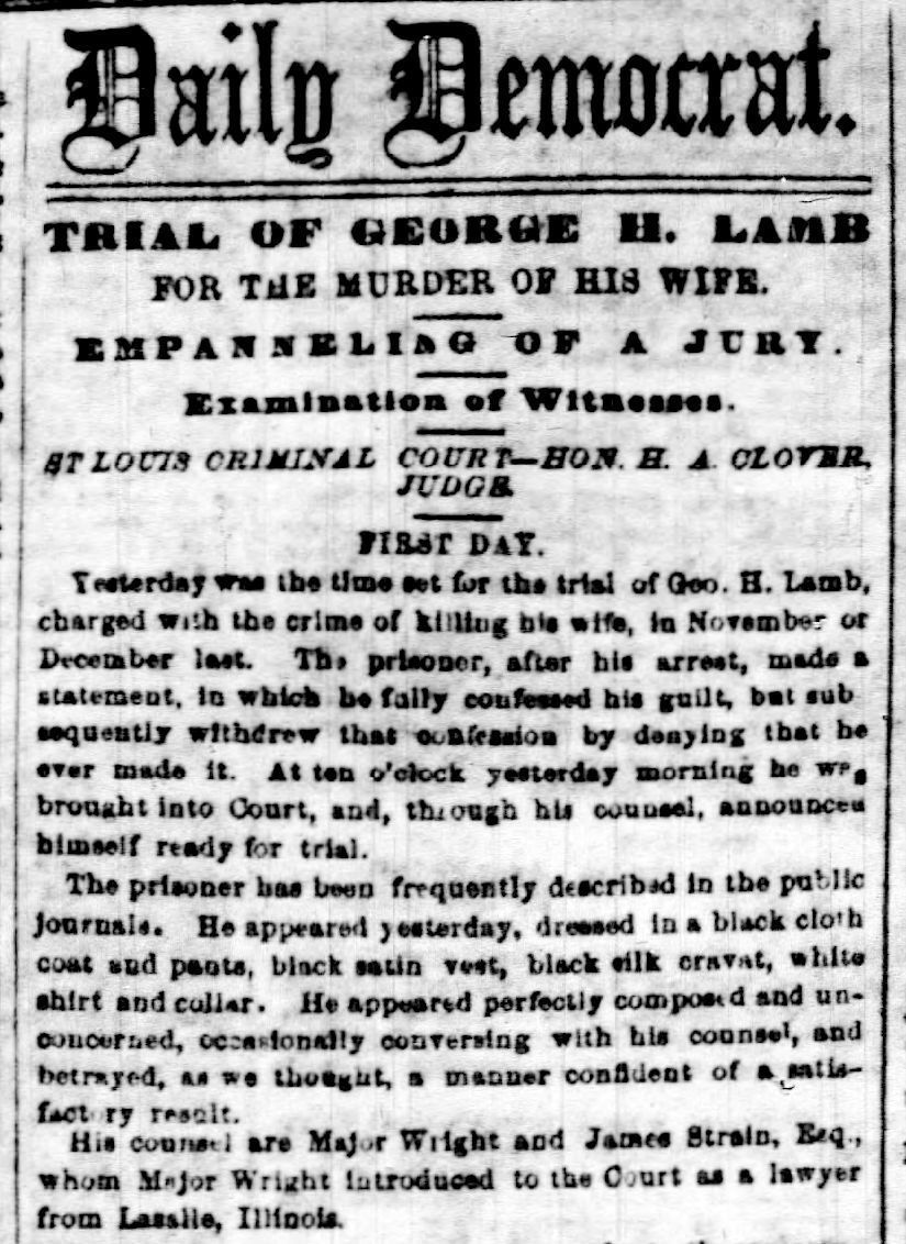 Media coverage of George H. Lamb murder trial